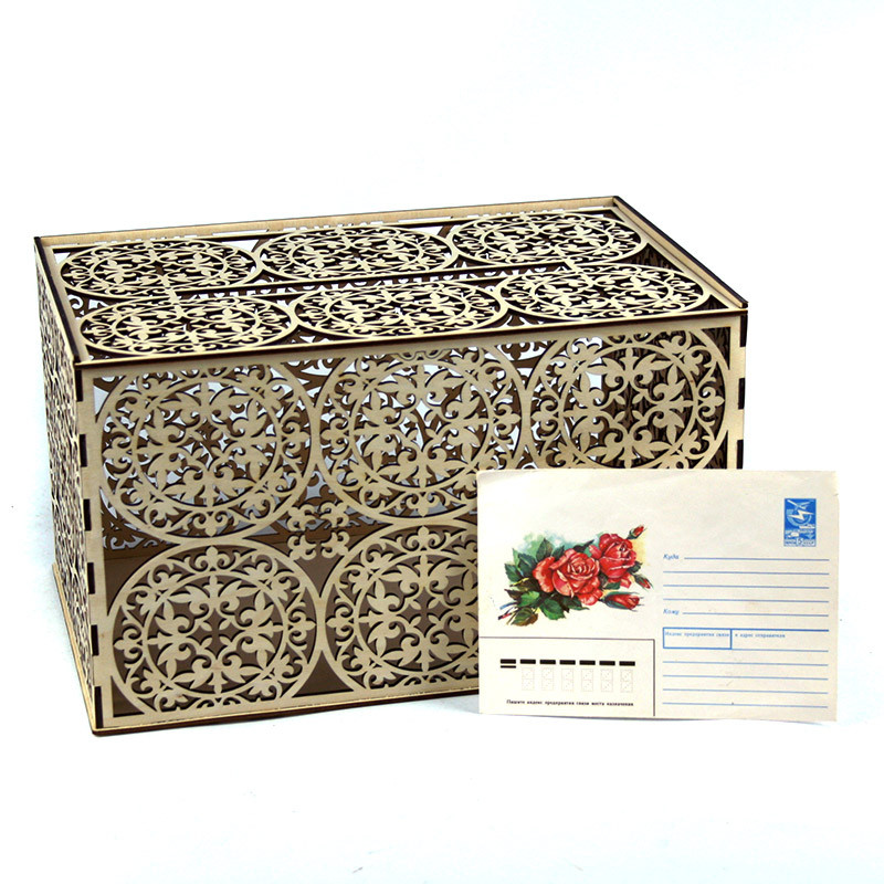 Ажурный свадебный короб для конвертов - фото 1 - id-p133350035