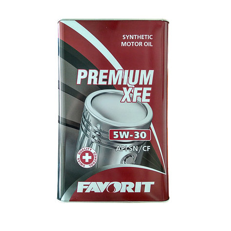 Моторное масло FAVORIT 53398 Premium XFE SAE 5W-30 API SN/CF 5л (железная банка), фото 2