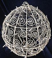 Световой шар из светодиодных гирлянд 150 см, исполнение Ажур