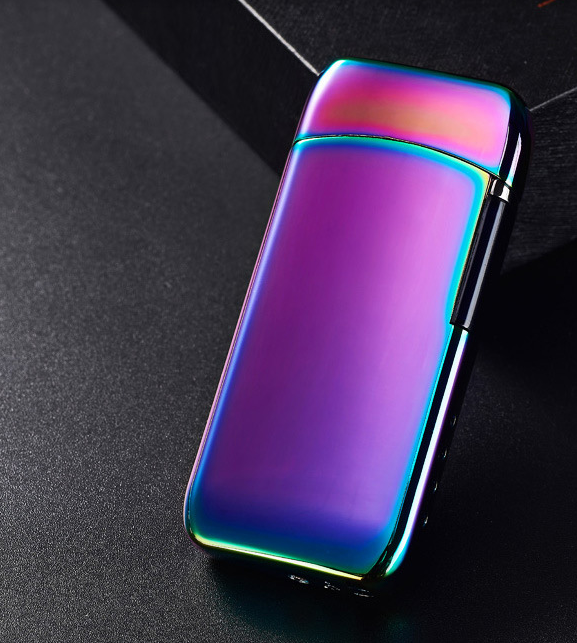 Аккумуляторная электроимпульсная USB зажигалка с двойным токовым импульсом в подарочной коробке
