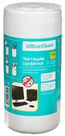 Салфетки чистящие OfficeClean 100 шт., с антибактериальным компонентом