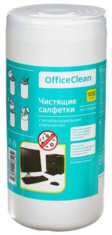 Салфетки чистящие OfficeClean 100 шт., с антибактериальным компонентом - фото 1 - id-p133380433