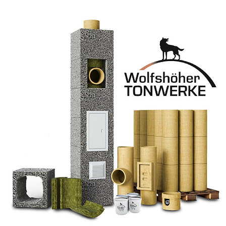 Комплект дымохода Wolfshöher Tonwerke d=120мм (310*310), фото 2