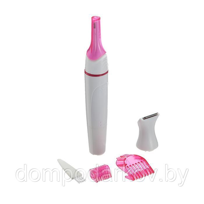 Депилятор для лица и зоны бикини LuazON LEP-08, 1*АА (не в компл.), бело-розовый