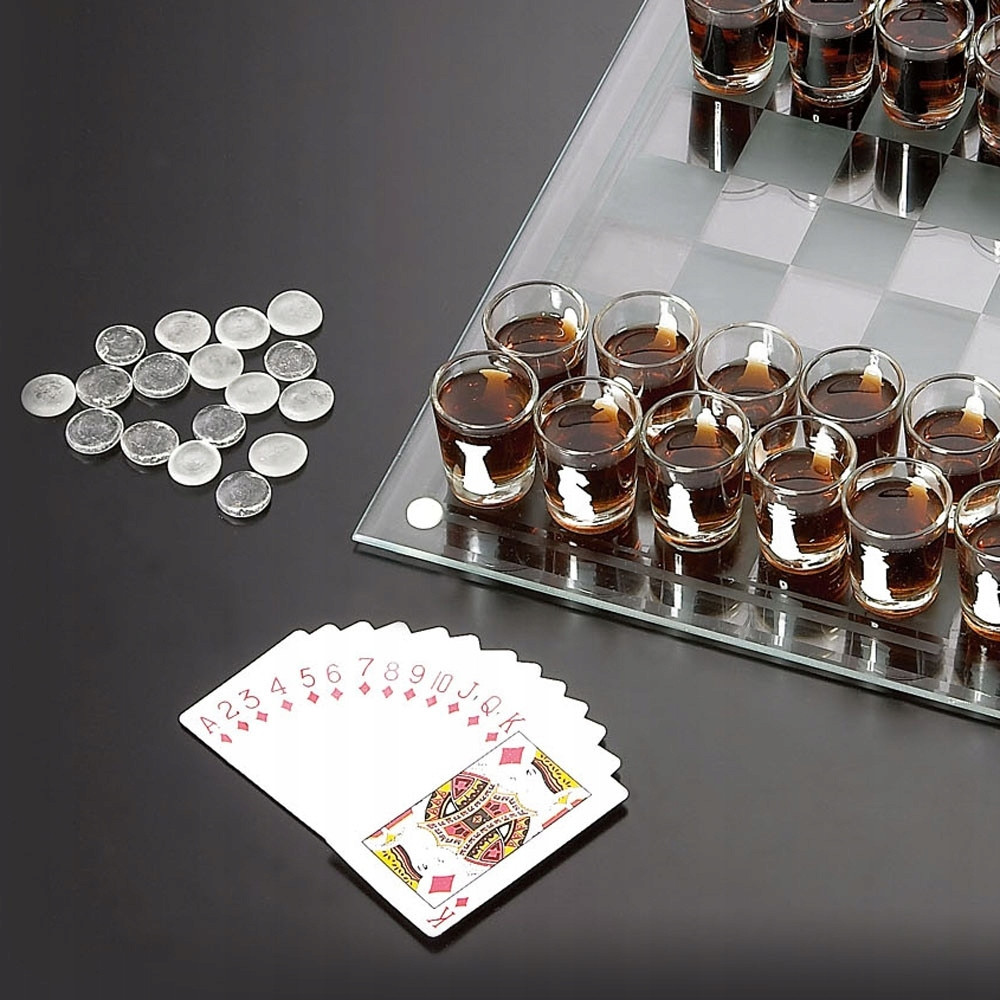 Шахматы с рюмками + карты+шашки , 3 в 1 - фото 2 - id-p133393244