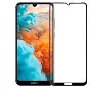 Защитное стекло 6D 9H 0,33мм с полной проклейкой для Huawei Y6 2019 / Honor 8A Черное