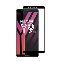Защитное стекло 6D 9H 0,33мм с полной проклейкой для Huawei Y9 2018 Черное