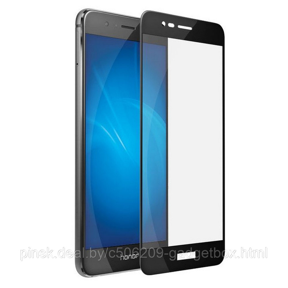 Защитное стекло 6D 9H 0,33мм с полной проклейкой для Huawei Honor 8 Черное - фото 1 - id-p130057442