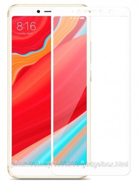 Защитное стекло 6D 9H 0,33мм с полной проклейкой для Xiaomi Redmi 6 / Redmi 6A Белое - фото 1 - id-p130057480