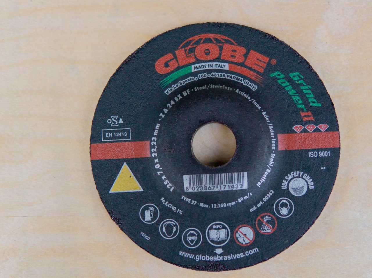 Зачистной  круг GLOBE Grindpower II  125х7,0х22,2, фото 1