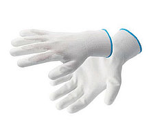 Перчатки рабочие полиуретановые, белые, размер 10,  в упаковке 12 пар  - HOEGERT (HT5K225-10)