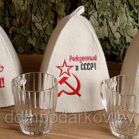 Набор Кружка СССР + шапка для бани МИКС, фото 8