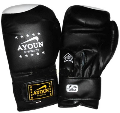 Перчатки для кик боксинга Ayoun 848 - 8, 10, 12 унций. черные - фото 1 - id-p133414528