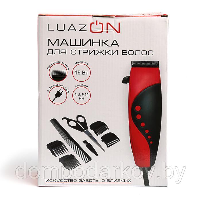 Машинка для стрижки волос LuazON LTRI-14, 4 уровня стрижки, 15 Вт, синий, 220V - фото 6 - id-p133426553