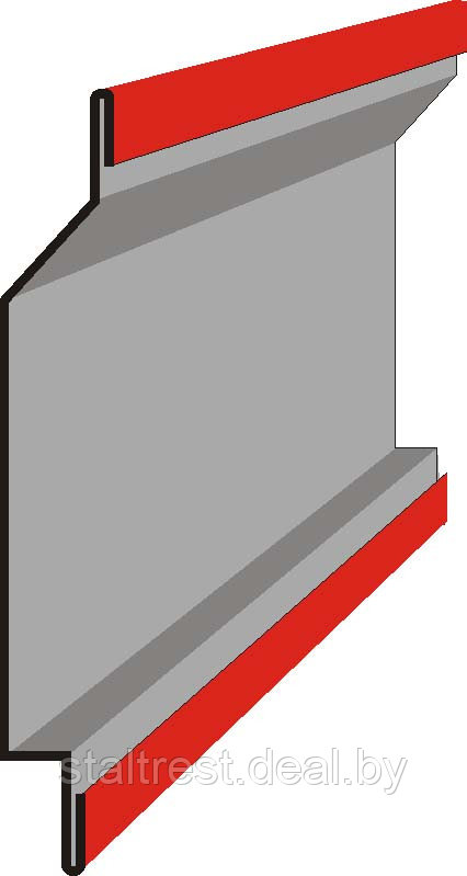 Нащельник стеновой горизонтальный для сэндвич-панелей. (матовый) - фото 2 - id-p133431994