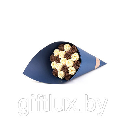 Набор подарочный Букет "Шоколадные розы" ( 19 шт),19*30 см бело-шоколадный, фото 2