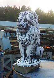 Форма для производства садовой фигуры "Лев сидя"