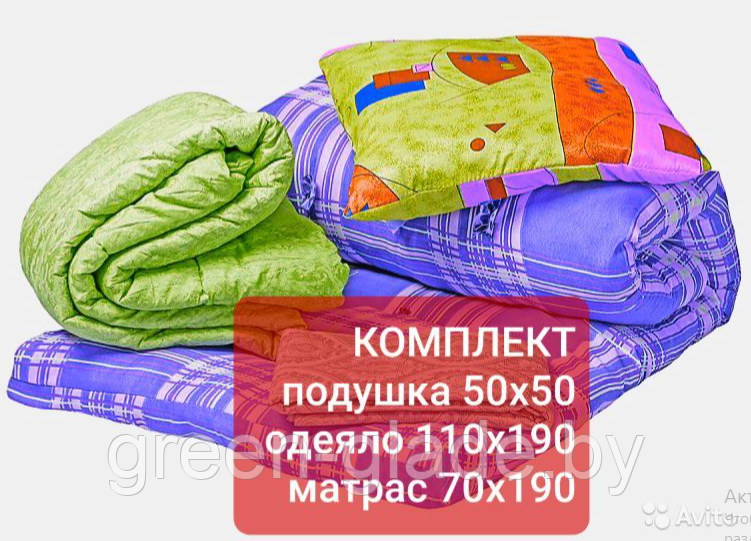 Матрас, подушка, одеяло. Комплект - фото 1 - id-p133441121