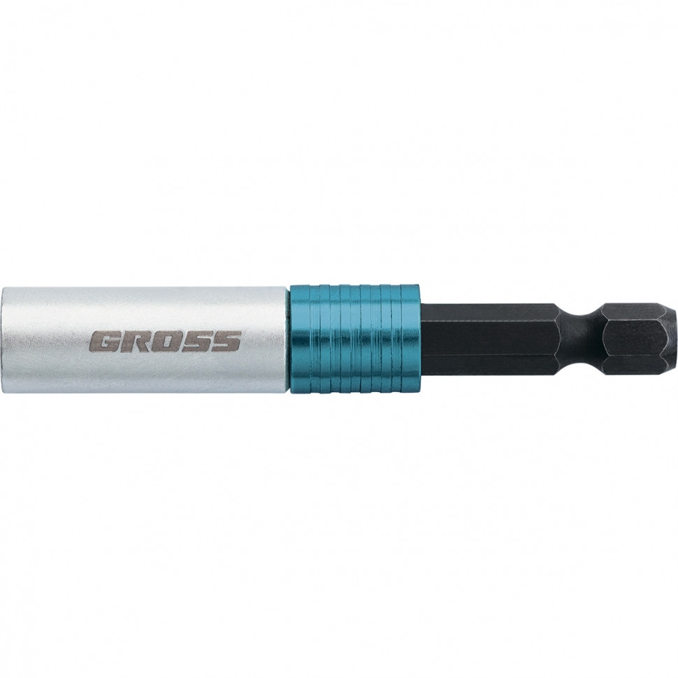 Адаптер для бит с двойным держателем и магнитом, 65мм, 1/4"//GROSS 11615