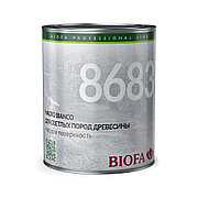 Двухкомпонентное масло для светлых пород древесины BIOFA 8688 Bianco 1