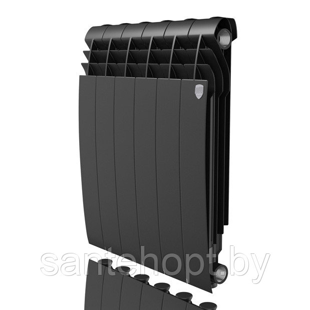 Радиатор алюминиевый Royal Thermo Biliner Alum 500 Noir Sable (Чёрный) - фото 1 - id-p133451611