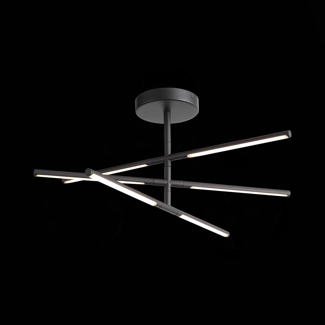 Светодиодная черная потолочная люстра ST Luce Ralio SL1580.403.03