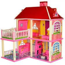 Дом для кукол с мебелью, 2 этажа, 2 варианта сборки, арт.6980 - фото 4 - id-p133492333