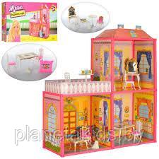Дом для кукол Барби с мебелью, 2 этажа, 3 комнаты, арт.6984