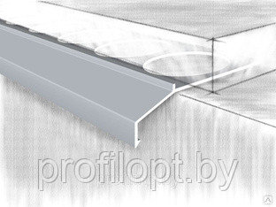 Отлив под плитку для балконов и открытых террас , анодированный серебро 270 см - фото 2 - id-p133495914
