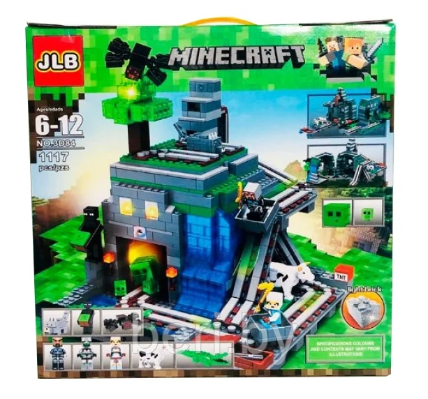 3D84 Конструктор JLB Minecraft "Шахта" (аналог Lego Minecraft), 1117 деталей, Майнкрафт - фото 1 - id-p133488616