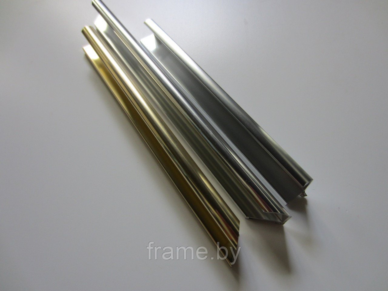 Алюминиевый багет для рамок №2 глянец золото, серебро