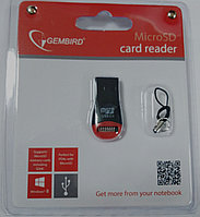 Картридер внешн.USB2.0 Gembird, для считывания MicroSD карт, блистер