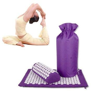 Акупунтурный массажный коврик для йоги + подушка, фото 1