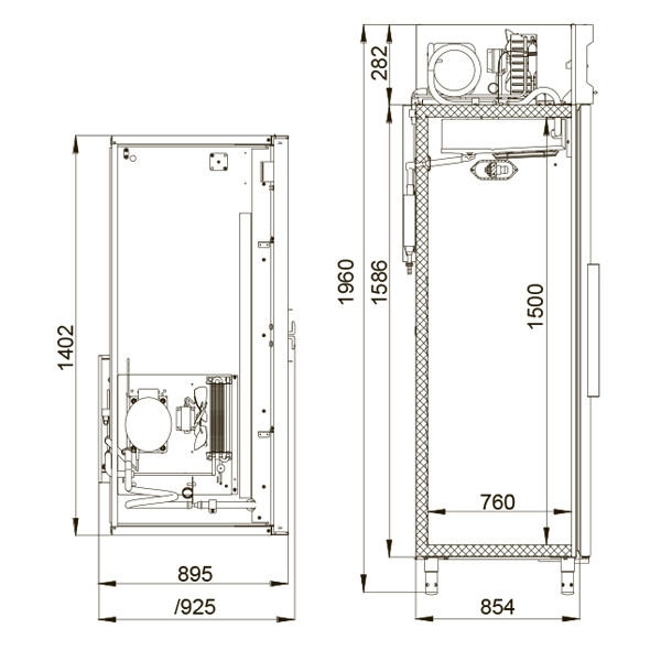 Шкаф холодильный POLAIR ШХКФ-1,4 (0,7-0,7) - фото 2 - id-p133568645