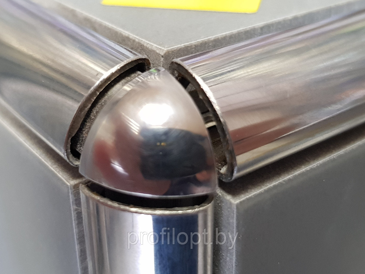 Заглушка ( соединитель трехплоскостной ) для профилей под плитку из нержавеющей стали - фото 3 - id-p133642645