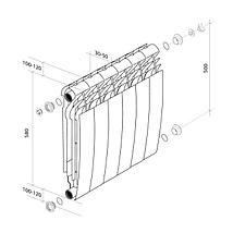 Радиатор алюминиевый Royal Thermo Biliner Alum Silver Satin 500, фото 3