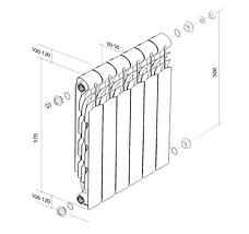 Радиатор алюминиевый Royal Thermo Revolution 500, фото 3