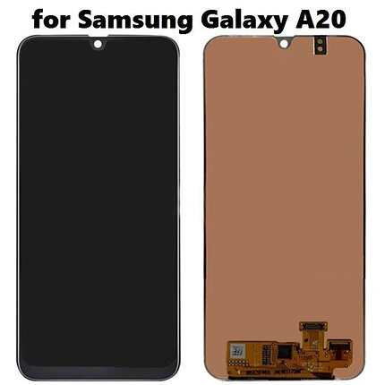 Дисплей (экран) для Samsung Galaxy A20 (A205) с тачскрином, черный, фото 2