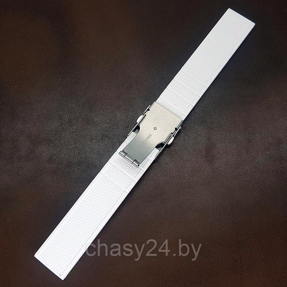 Браслет каучуковый белого цвета для часов 20 мм BC501W-20 - фото 3 - id-p133652716