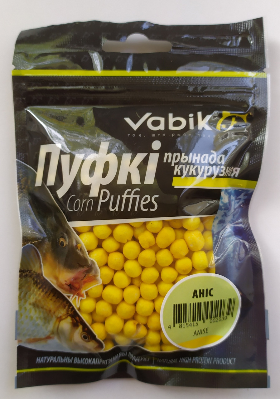 Приманка VABIK "CORN PUFFIES" анис жёлтый - фото 1 - id-p133715002