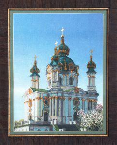 584 "Андреевская церковь", (бисер+мулине) - фото 1 - id-p133715581