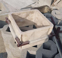 Форма для производства блока столба забора №28 рваный камень