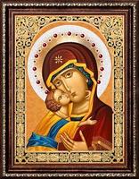 Картина стразами "Икона Владимирская Богородица"