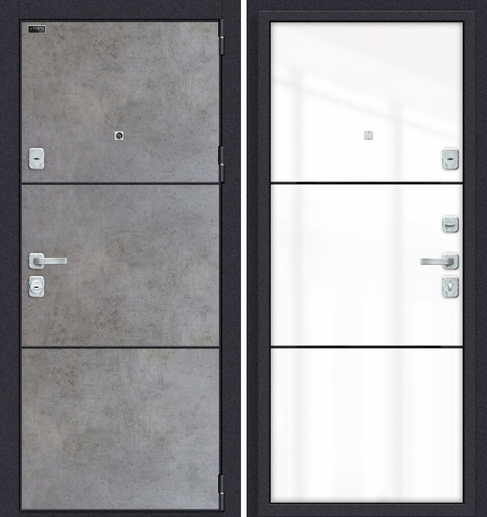Двери входные металлические Porta M П50.П50 (AB-4) Dark Concrete/Angel - фото 1 - id-p133747018
