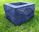 Блок бетонный рядовой для забора "рваный камень", фото 2