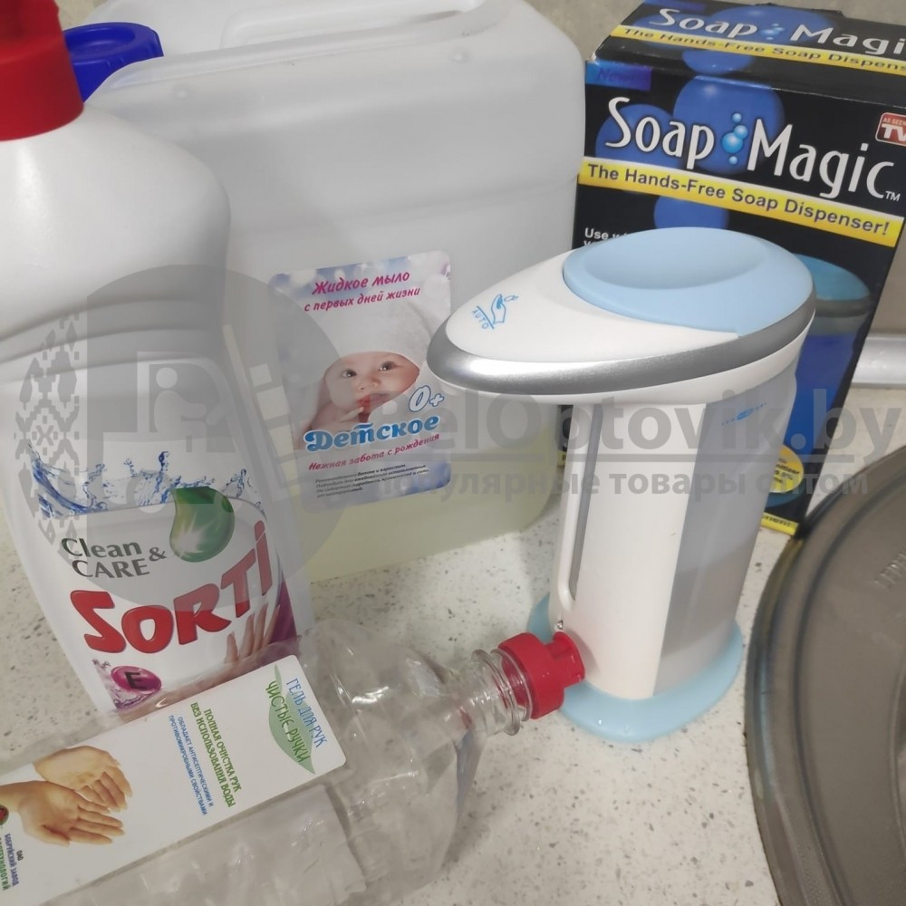 Сенсорный дозатор (автоматический диспенсер) жидкого мыла (моющего средства, антисептика и др) Soap Magic. - фото 7 - id-p93849734