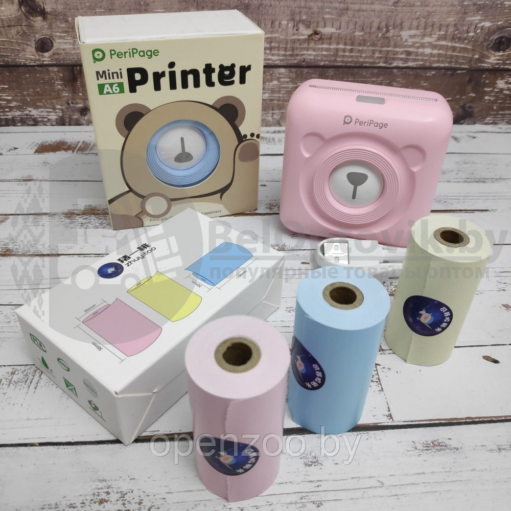 Термобумага цветная для принтера Printer PeriPage mini A6, 3 шт. (5.6см х 6м) - фото 6 - id-p133758002