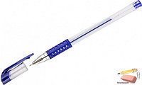 Ручка гелевая OfficeSpace, 0,5 мм, грип, игольчатый стержень, синяя