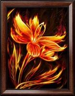 Картина стразами "Огненный цветок"