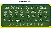Стенд с алфавитом и цифрами. 690х325 мм